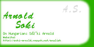 arnold soki business card